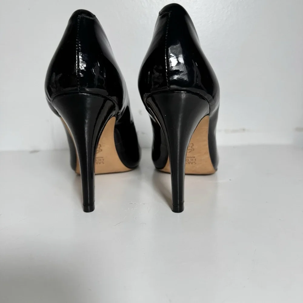 Sala Fifth Av Women's Selena Black Pattern Leather‎ Shoes Sz 6.5